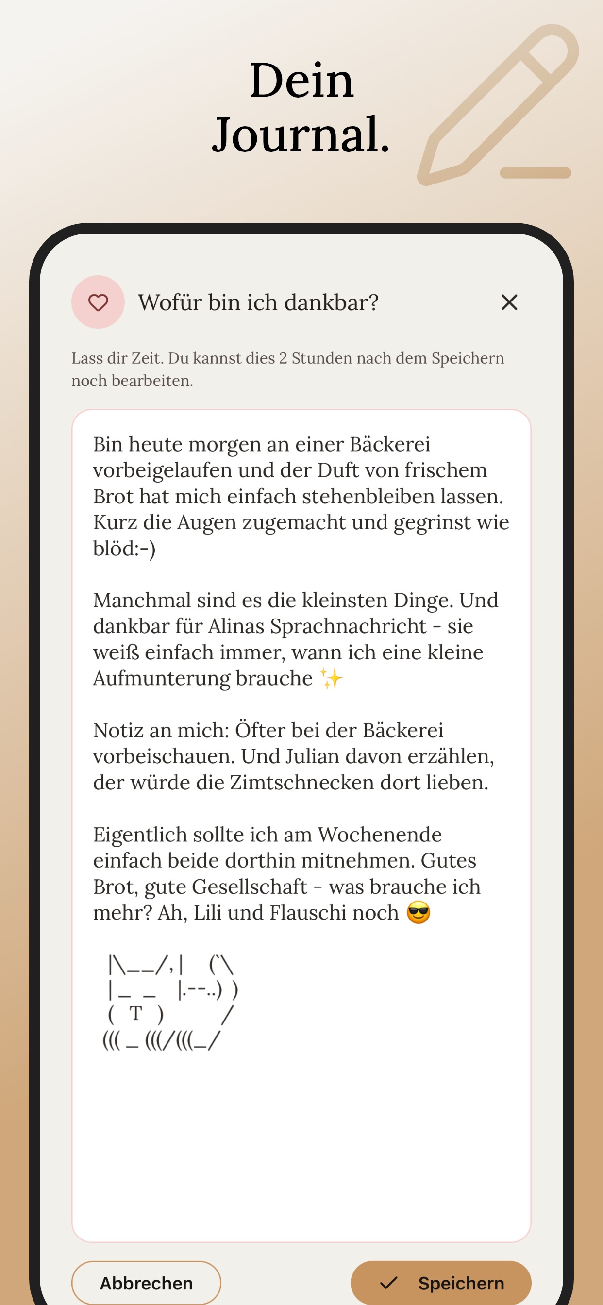 Happy Journal – Einstellungen