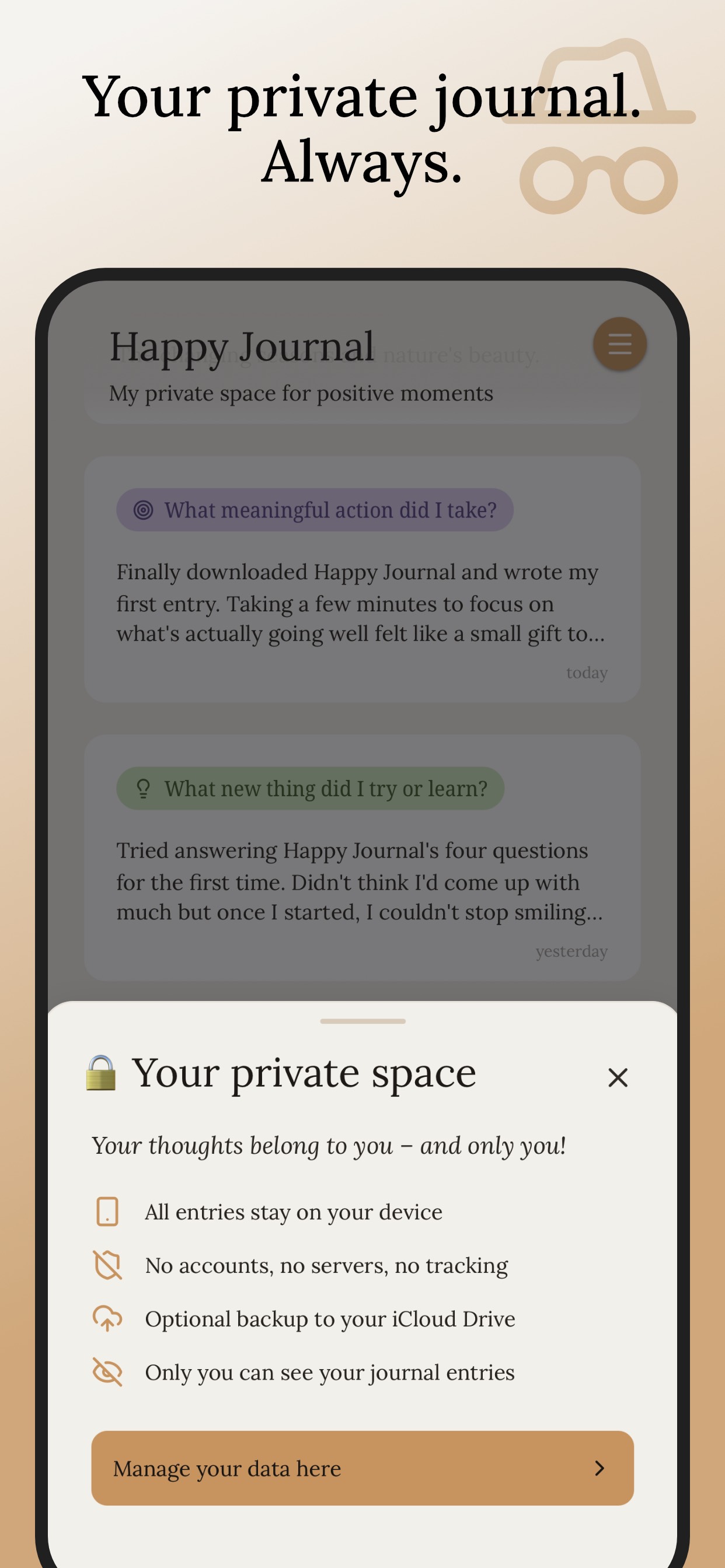 Happy Journal – Four reflection questions